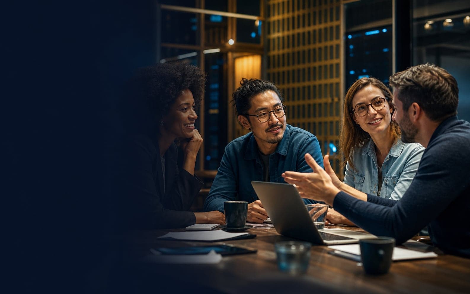 Community members collaborating during an AI learning session
